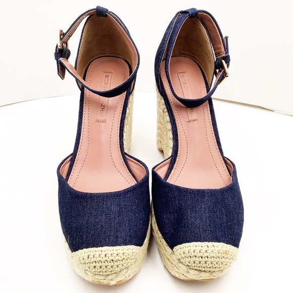 BCBGMAXAZRIA} Abell Denim Wedge Espadrille - Picture 3 of 13